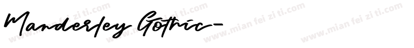 Manderley Gothic字体转换